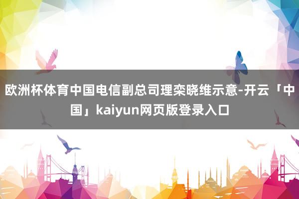 欧洲杯体育　　中国电信副总司理栾晓维示意-开云「中国」kaiyun网页版登录入口